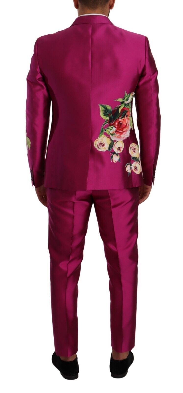 Dolce & Gabbana Elegant Pink Silk Martini Three-Piece Suit