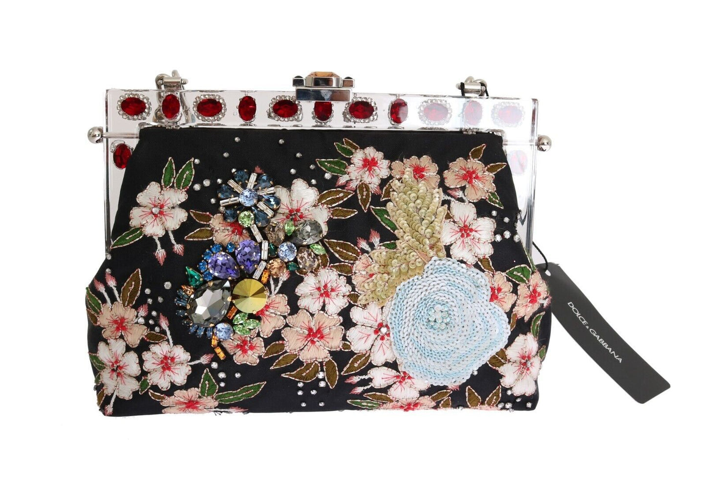 Dolce & Gabbana Elegant VANDA Evening Clutch with Exotic Detailing