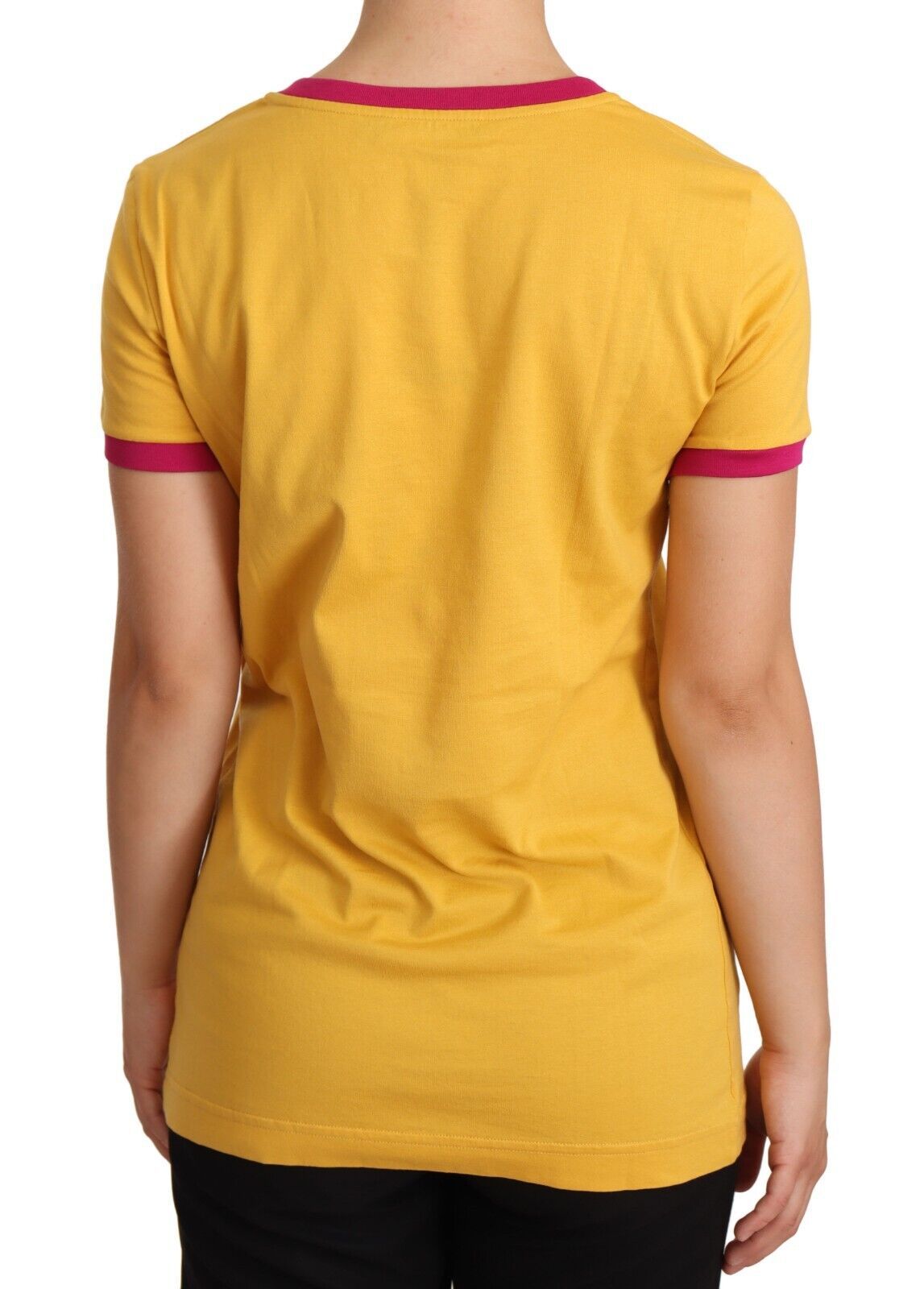 Dolce & Gabbana Elegant Yellow Ocher Crewneck Tee