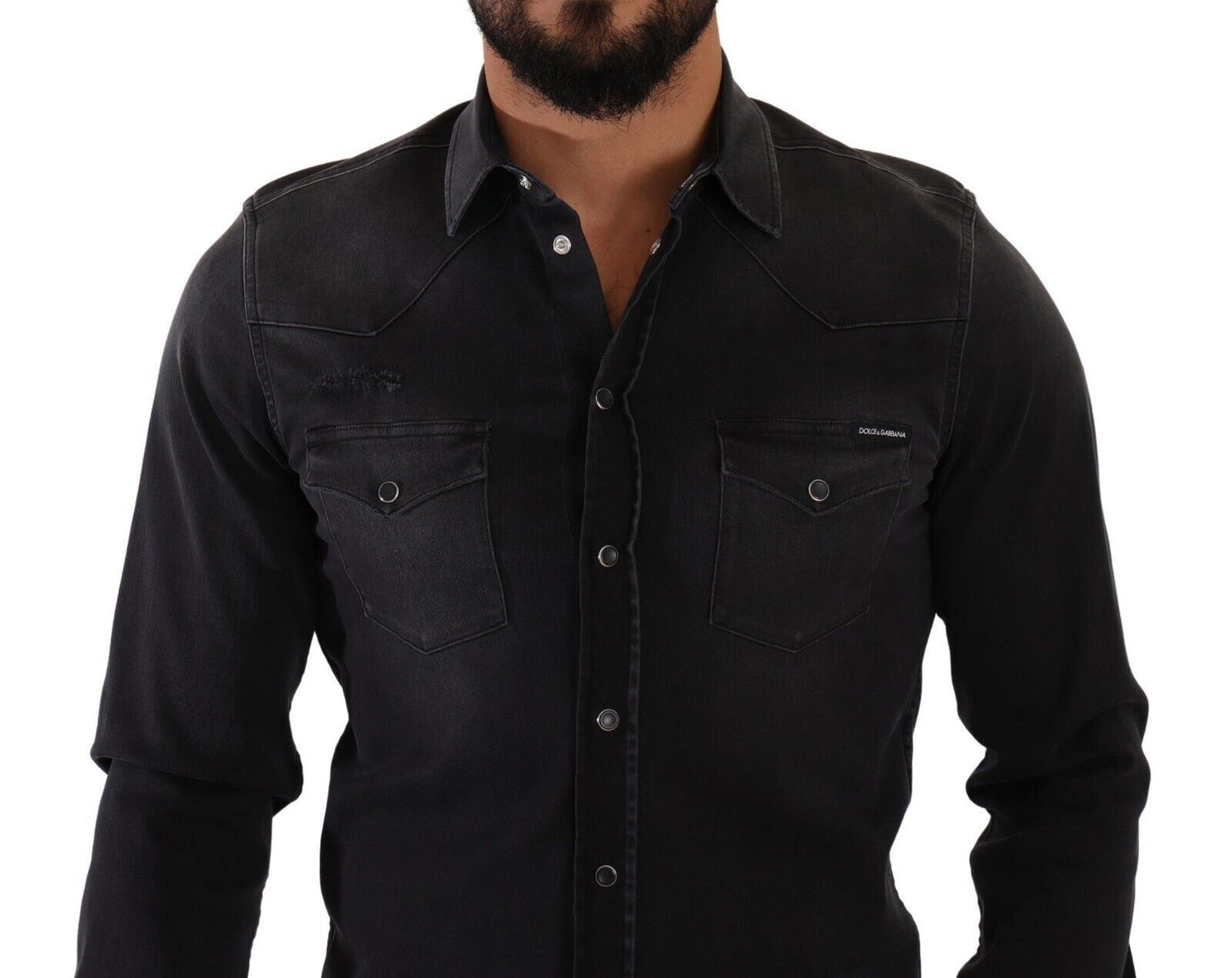 Dolce & Gabbana Elegant Slim Fit Denim Shirt