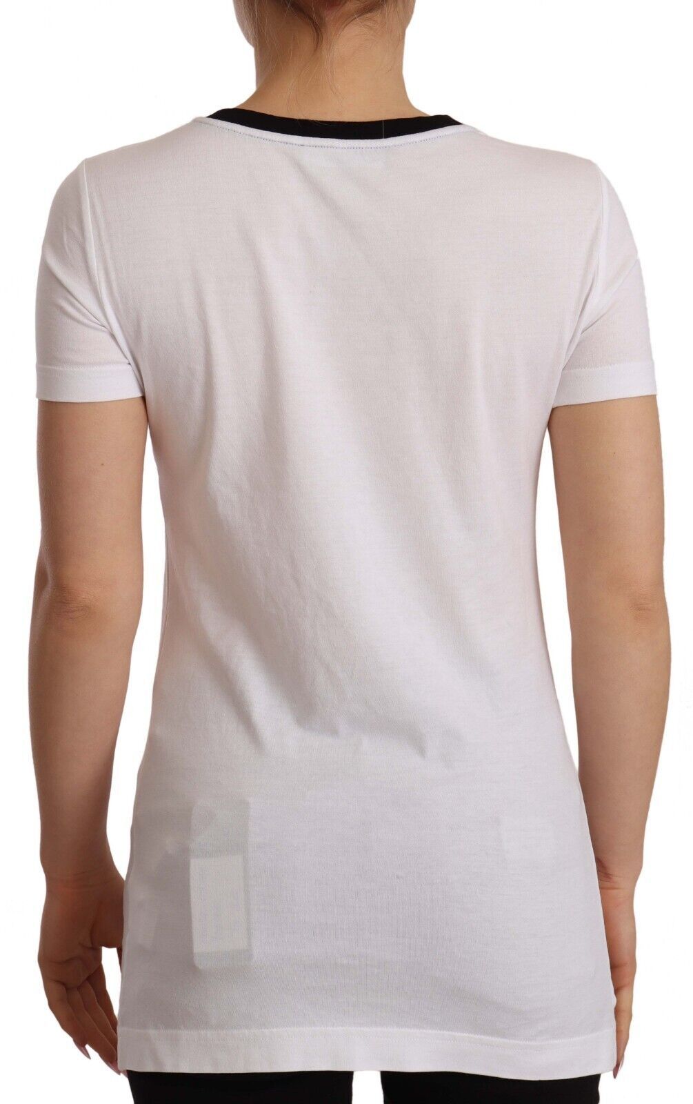 Dolce & Gabbana Chic White Round Neck Cotton Tee