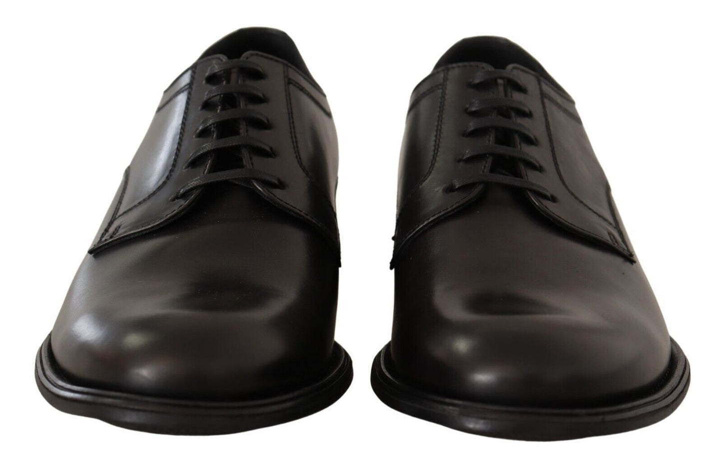 Dolce & Gabbana Elegant Black Leather Derby Shoes