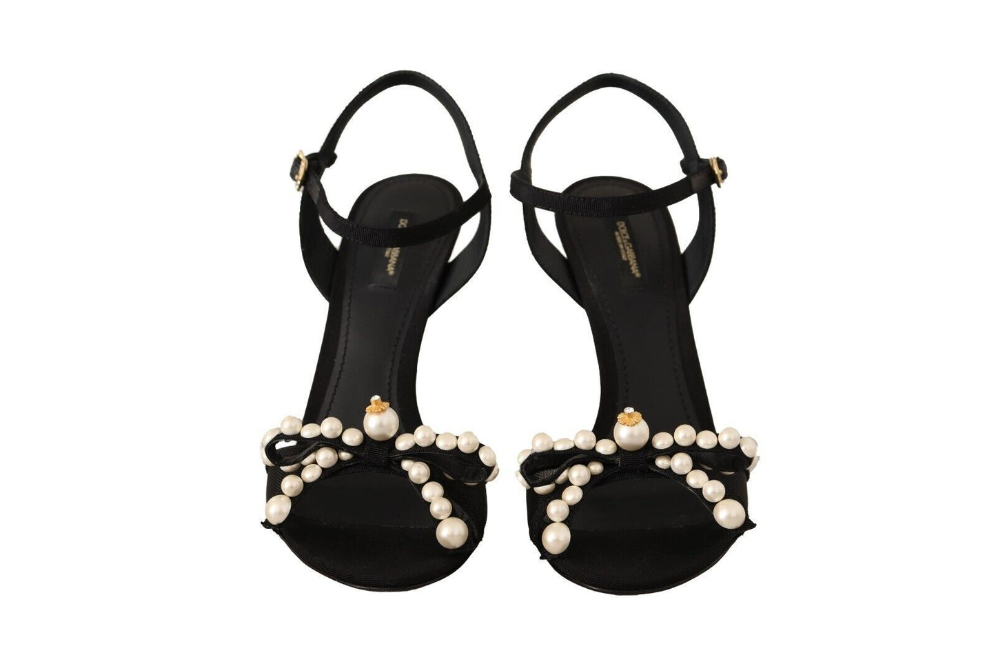 Dolce & Gabbana Elegant Mesh Pearl Applique Heels