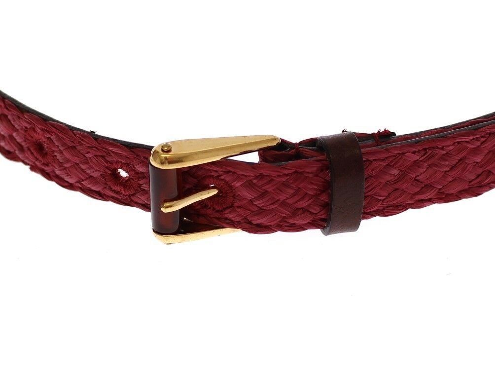 Dolce & Gabbana Chic Pink Viscose-Leather Belt