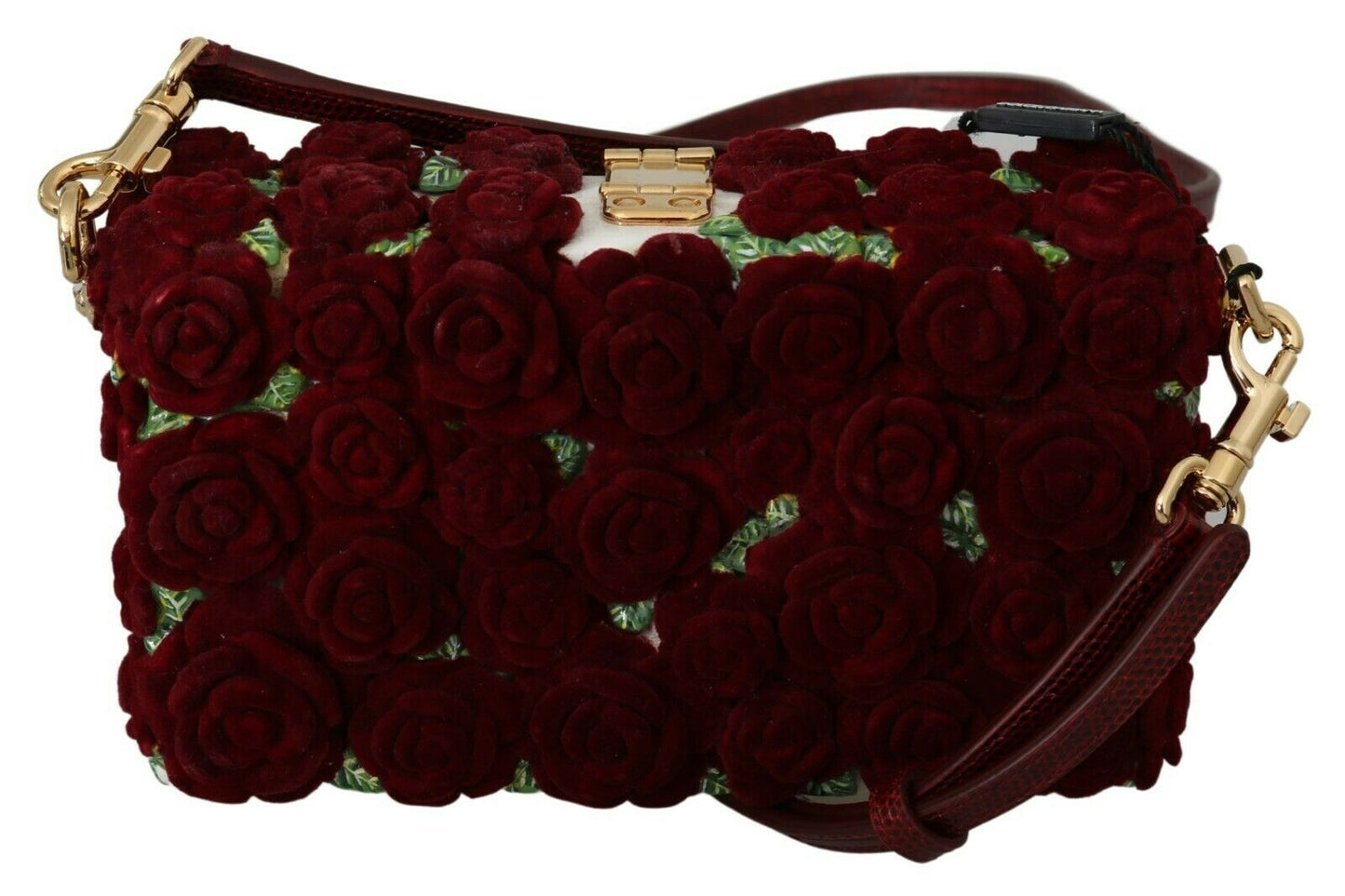 Dolce & Gabbana Exquisite Multicolor Box Bag with Red Details