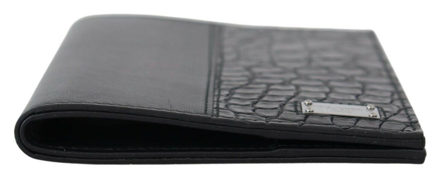 Dolce & Gabbana Elegant Exotic Leather Passport Holder