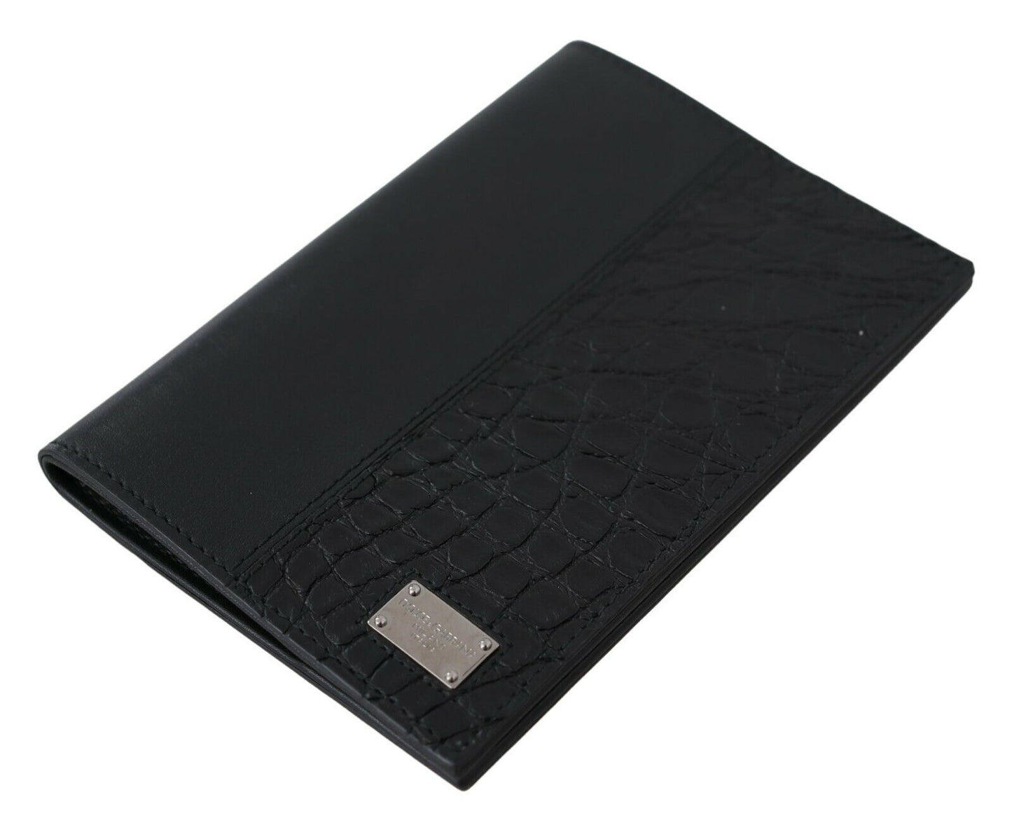 Dolce & Gabbana Elegant Exotic Leather Passport Holder