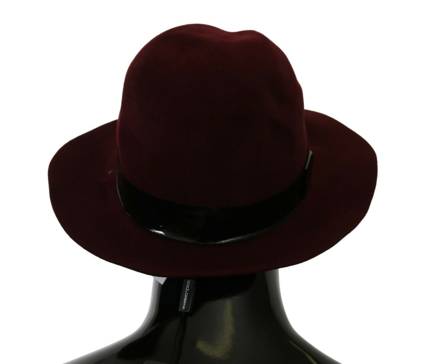 Dolce & Gabbana Maroon Bordeaux Cotton Black Strap Hat