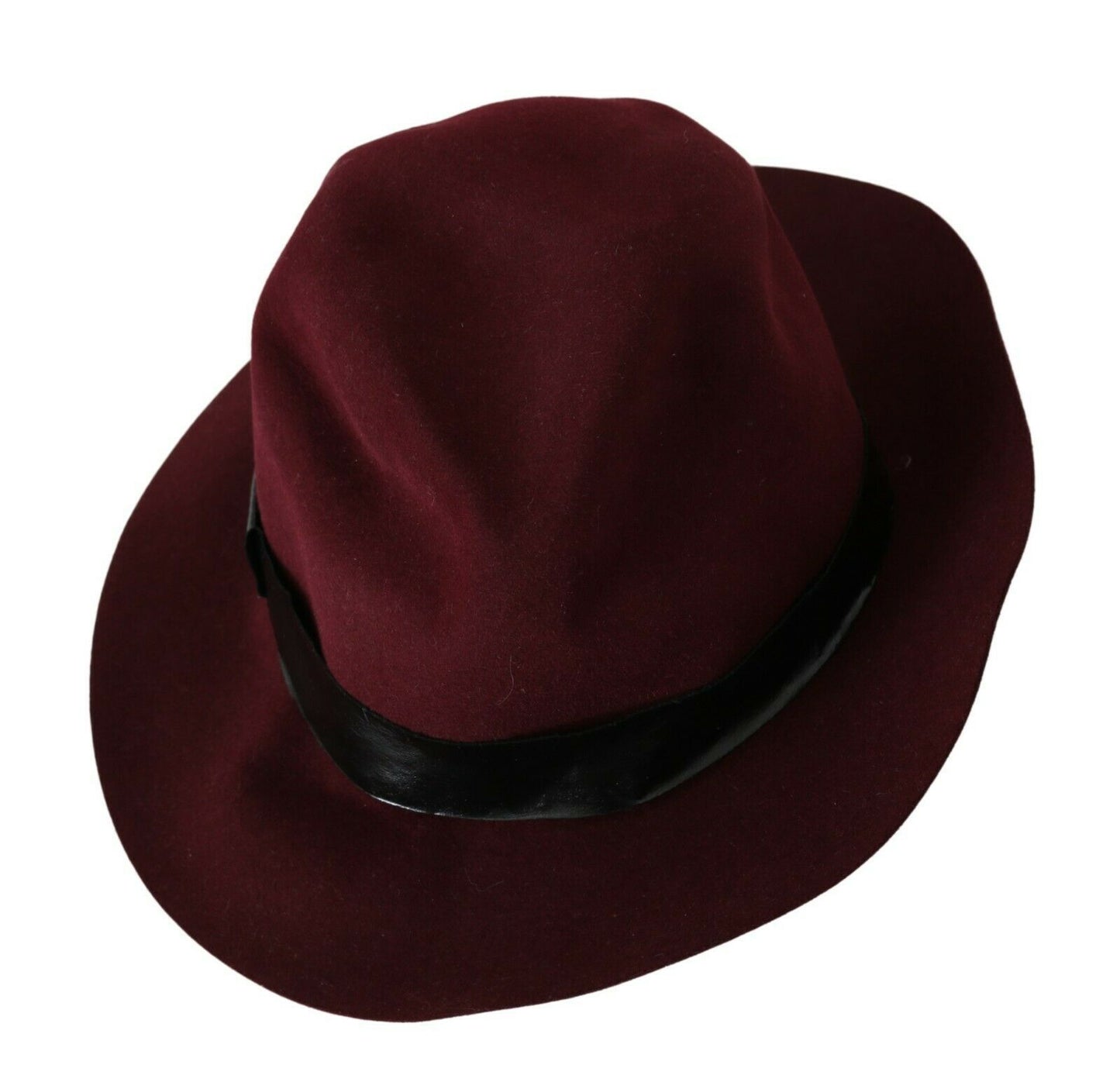 Dolce & Gabbana Maroon Bordeaux Cotton Black Strap Hat