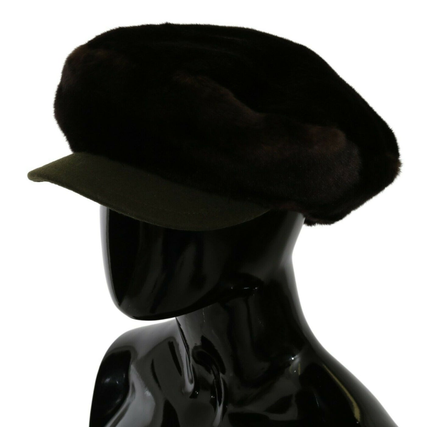 Dolce & Gabbana Brown Cashmere Fur Fiddler Hat