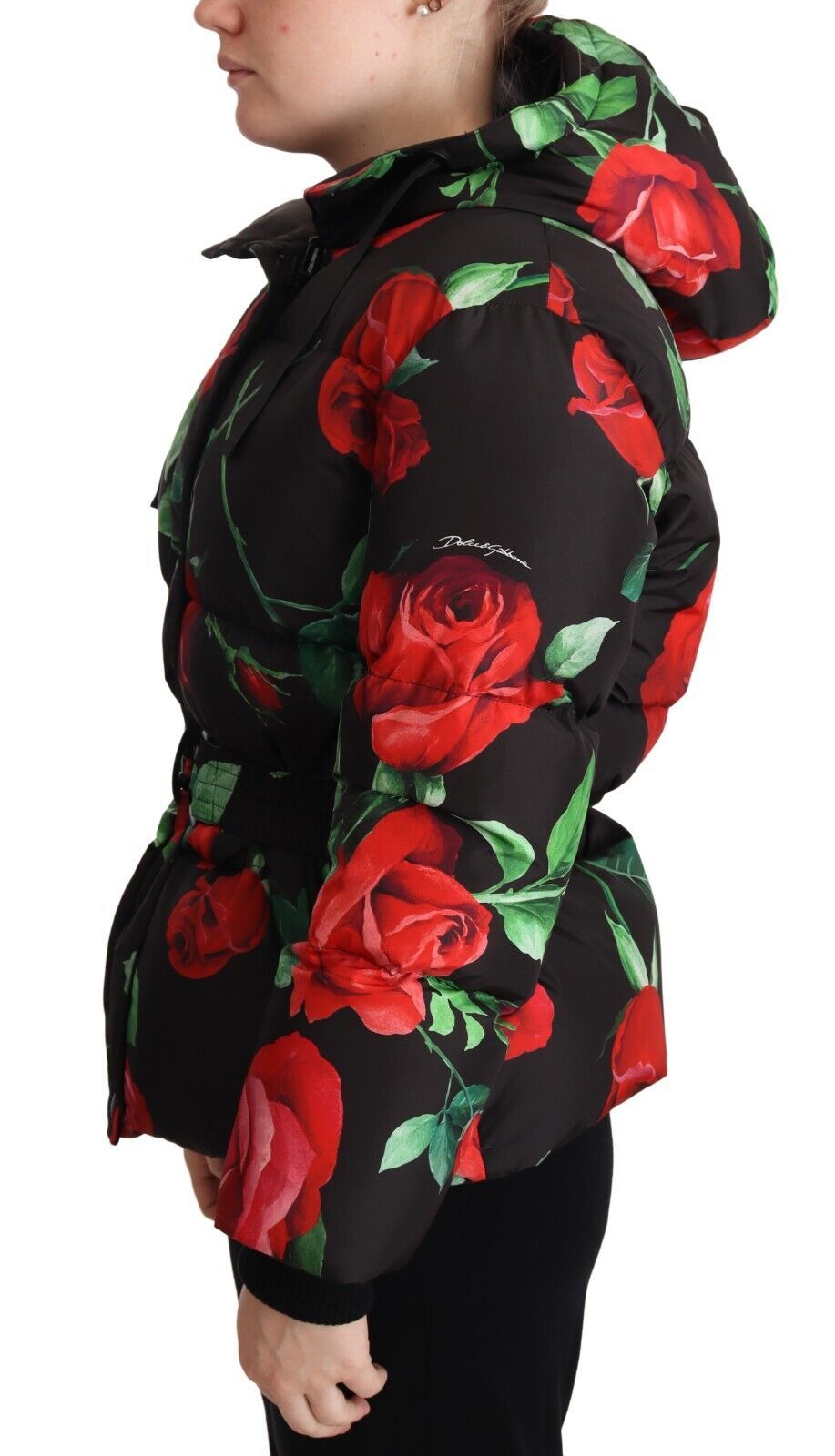 Dolce & Gabbana Floral Quilted Elegance Hooded Jacket