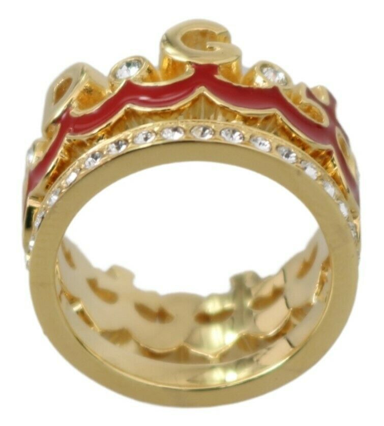 Dolce & Gabbana Regal Crown-Inspired Crystal Ring