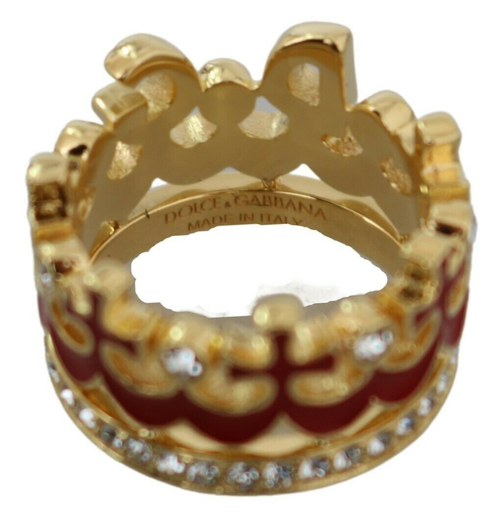 Dolce & Gabbana Regal Crown-Inspired Crystal Ring