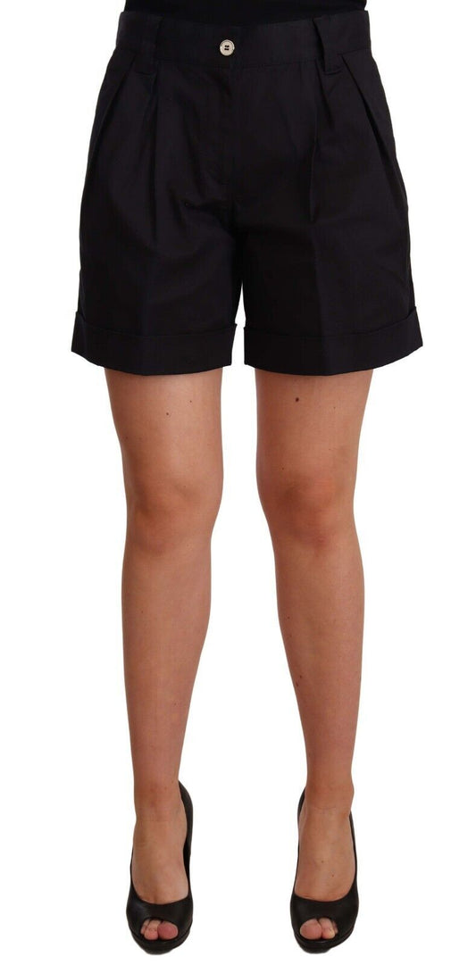 Dolce & Gabbana Chic High Waist Mini Shorts in Black