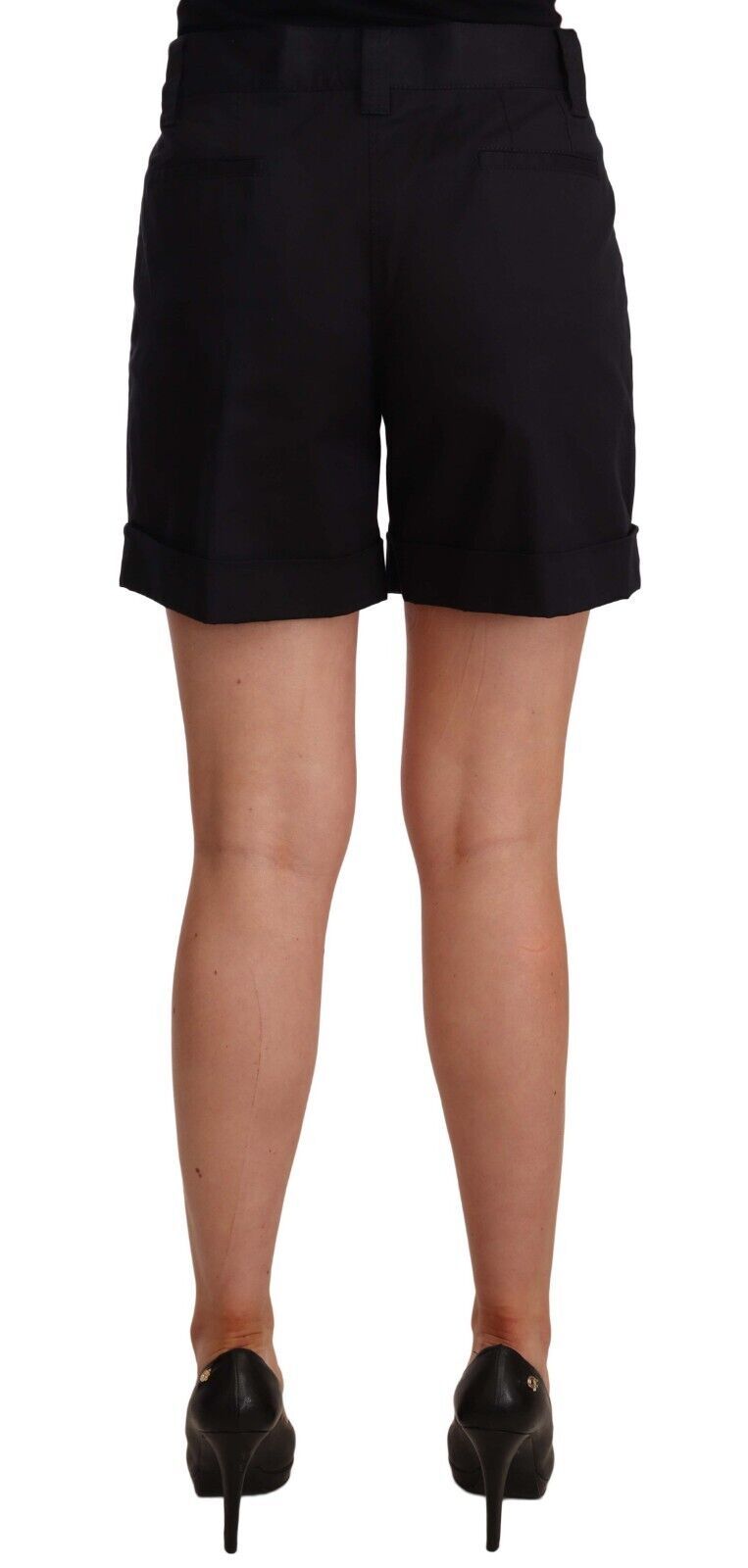 Dolce & Gabbana Chic High Waist Mini Shorts in Black