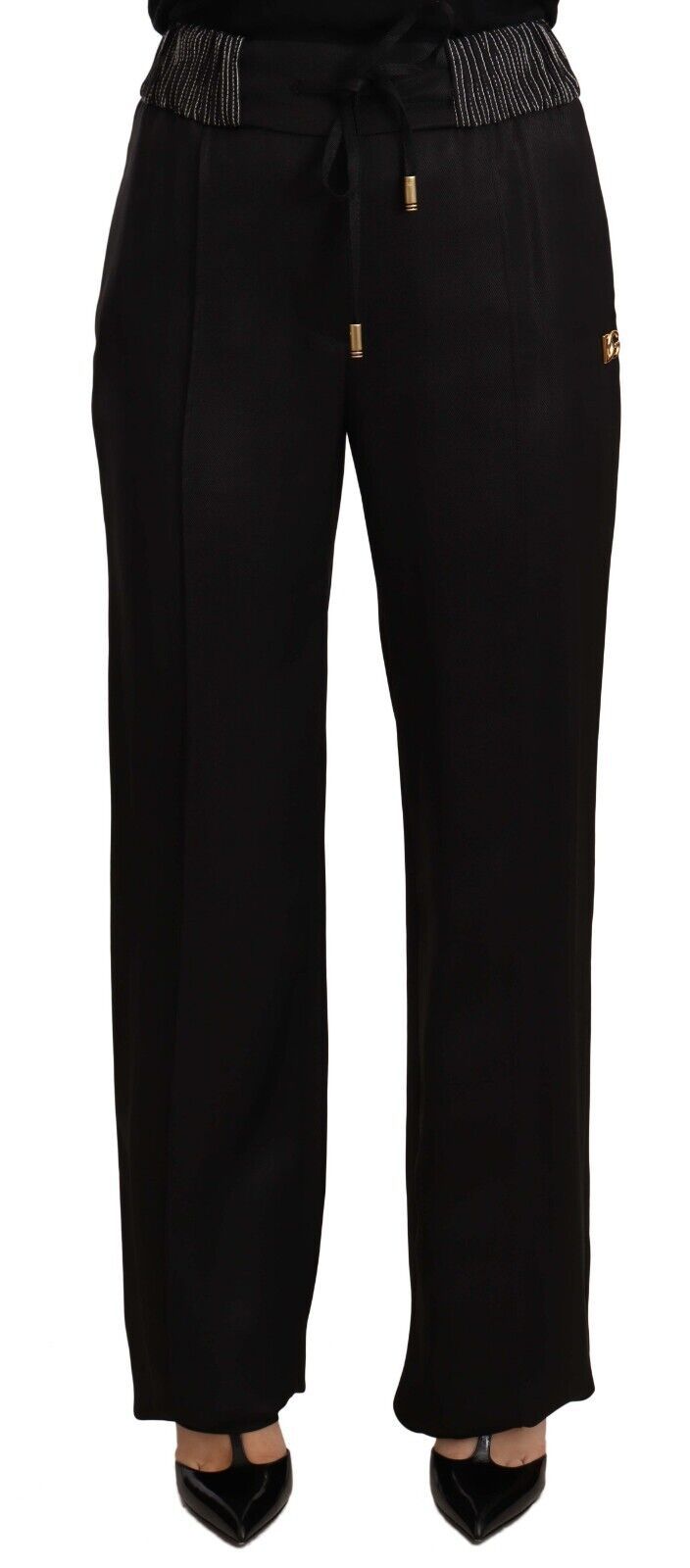 Dolce & Gabbana Elegant High-Waist Black Trousers