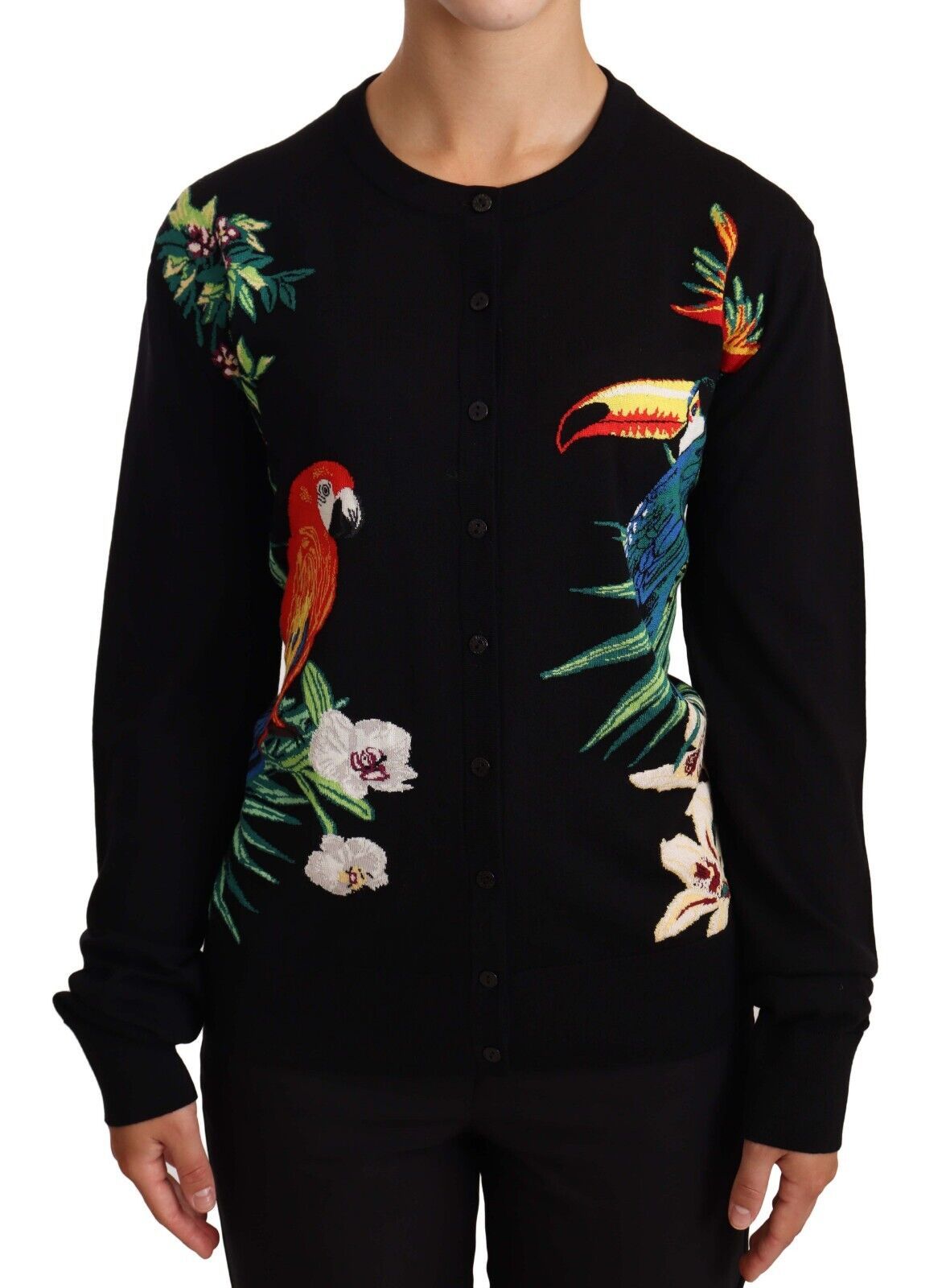 Dolce & Gabbana Elegant Embroidered Wool-Silk Cardigan