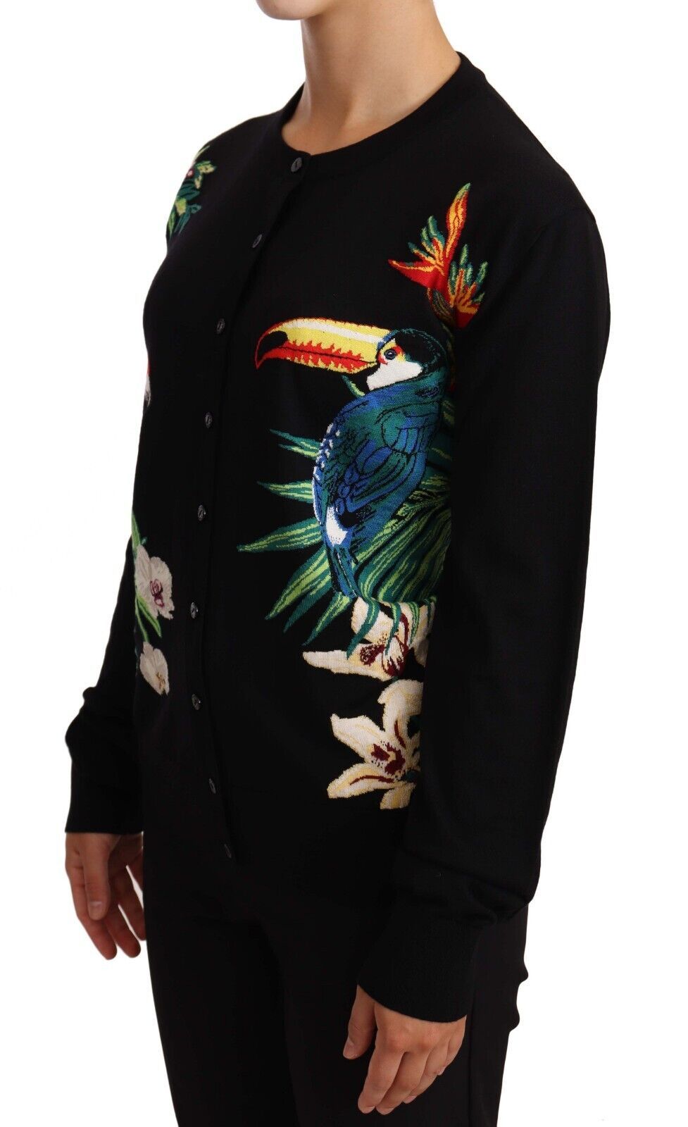 Dolce & Gabbana Elegant Embroidered Wool-Silk Cardigan