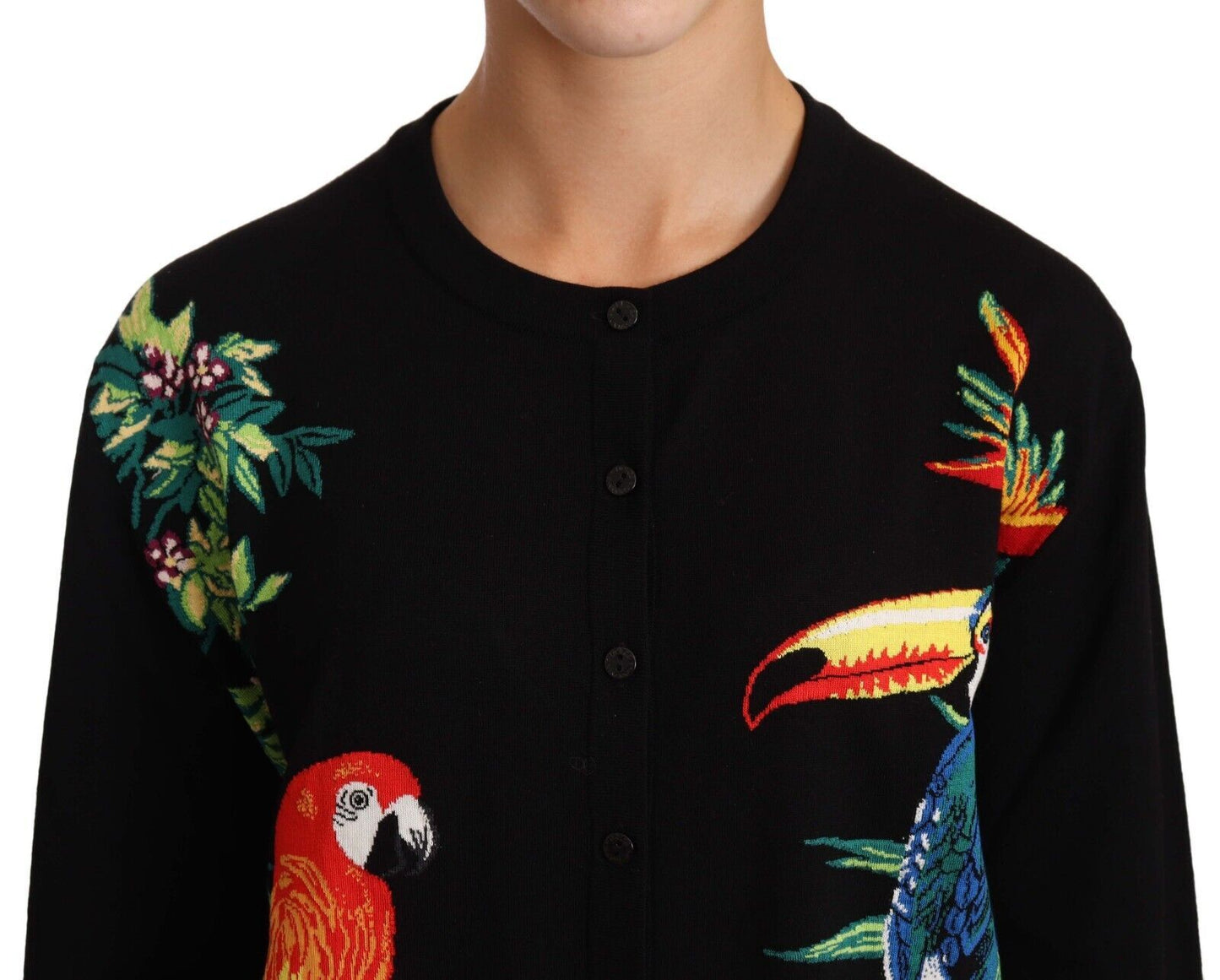 Dolce & Gabbana Elegant Embroidered Wool-Silk Cardigan