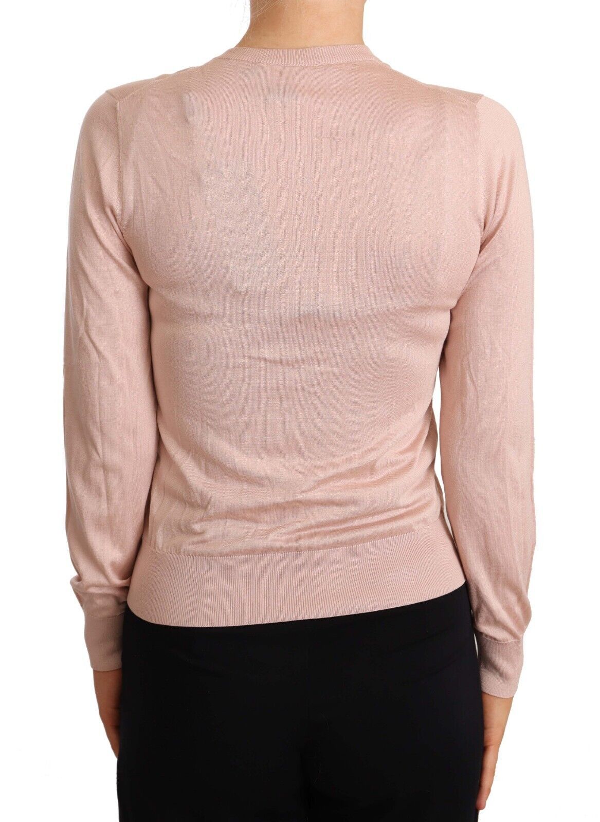 Dolce & Gabbana Elegant Silk Pink Cardigan