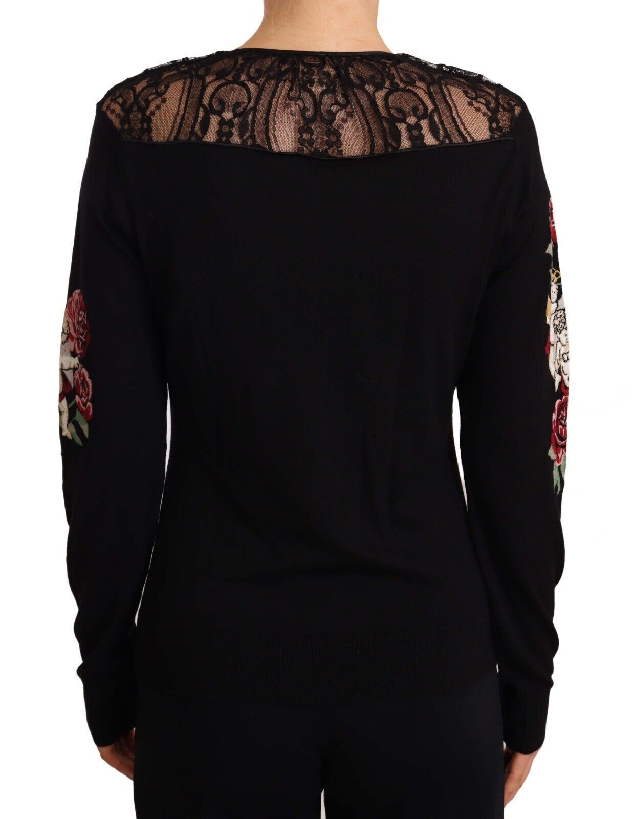 Dolce & Gabbana Angelic Rose Embroidered Pullover Sweater