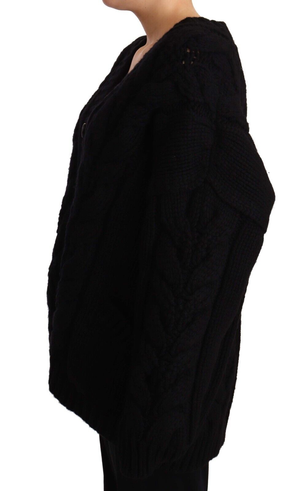 Dolce & Gabbana Elegant Black Virgin Wool Cashmere Cardigan