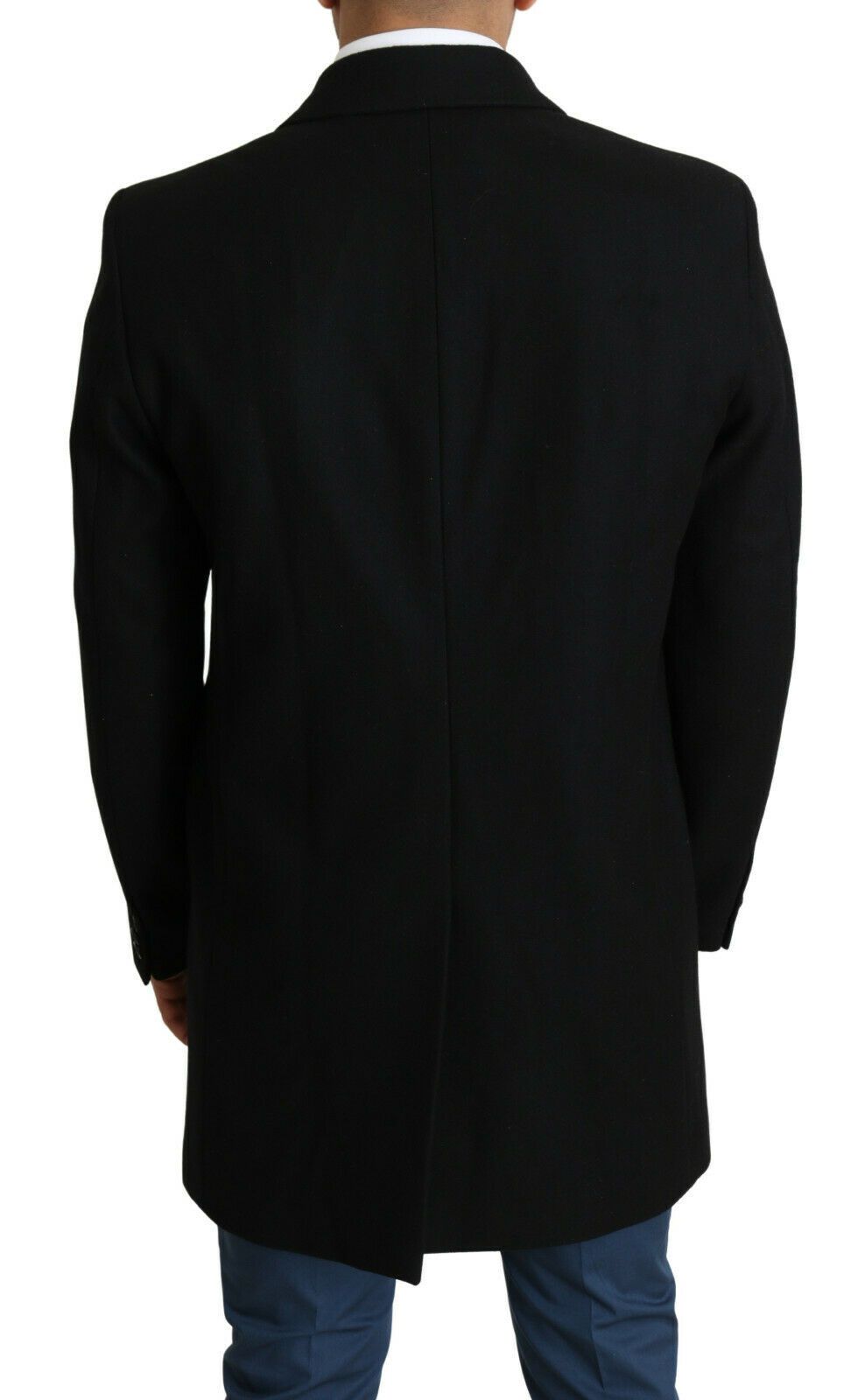 Dolce & Gabbana Elegant Single-Breasted Wool Long Coat