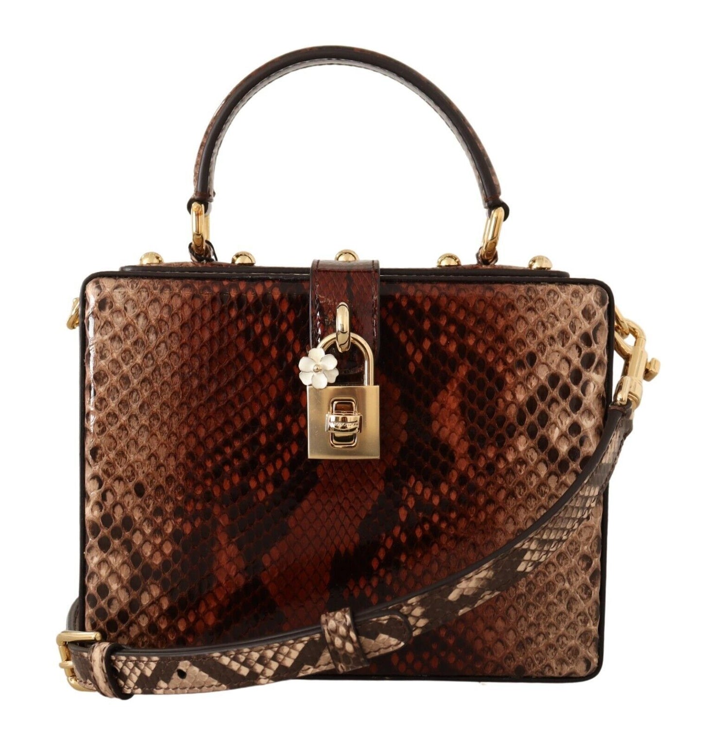 Dolce & Gabbana Exotic Python Leather Shoulder Box Bag