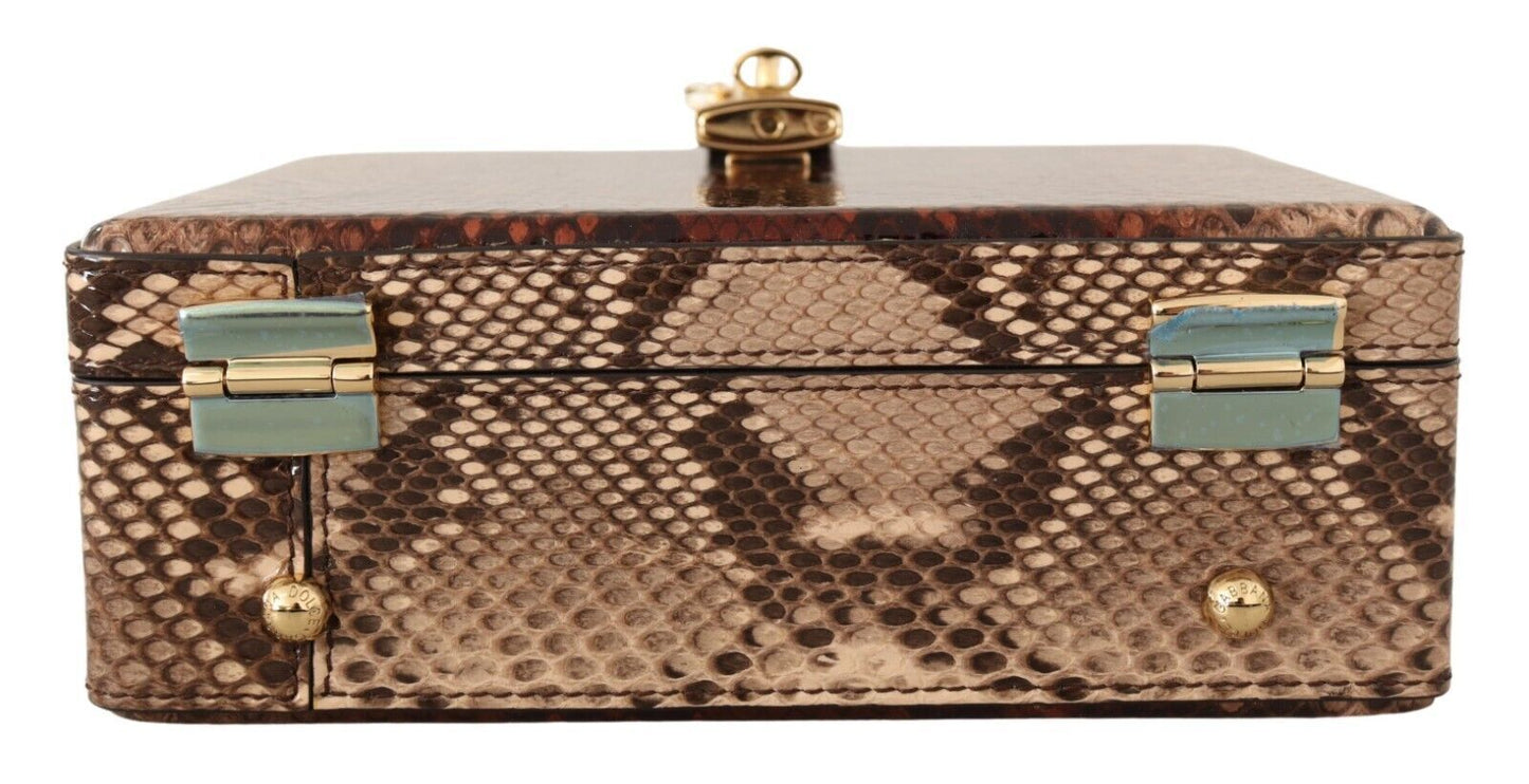 Dolce & Gabbana Exotic Python Leather Shoulder Box Bag