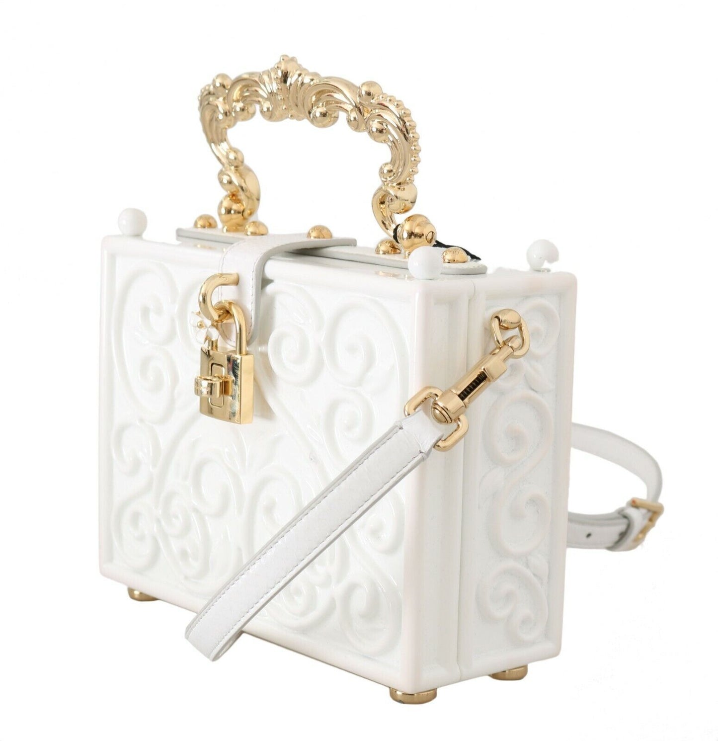 Dolce & Gabbana Elegant Hand-Painted Baroque Box Bag