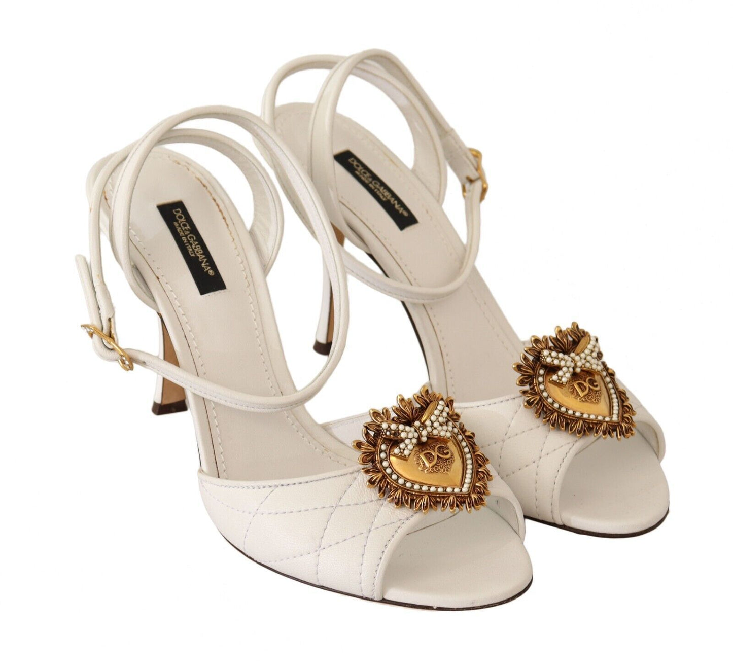 Dolce & Gabbana Devotion Crystal-Embellished Heeled Sandals