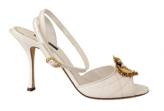 Dolce & Gabbana Devotion Crystal-Embellished Heeled Sandals