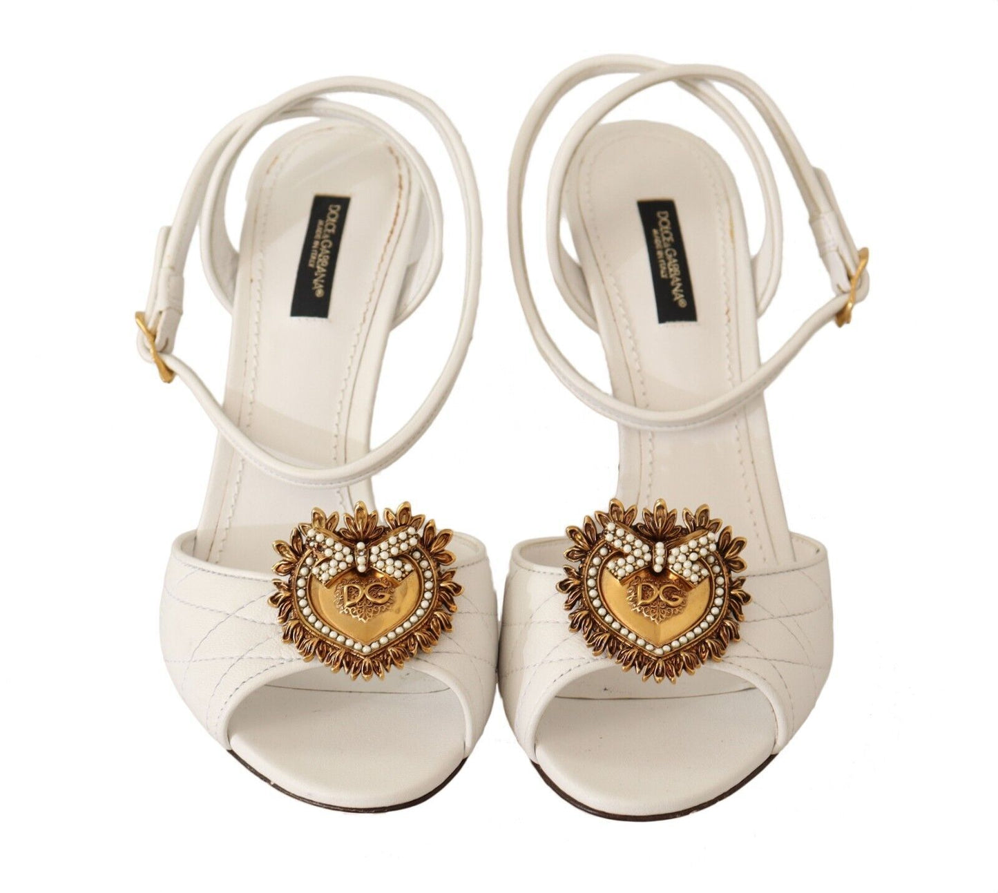 Dolce & Gabbana Devotion Crystal-Embellished Heeled Sandals