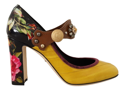 Dolce & Gabbana Elegant Floral Mary Jane Heels