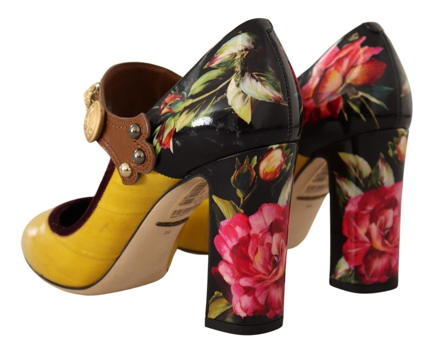 Dolce & Gabbana Elegant Floral Mary Jane Heels