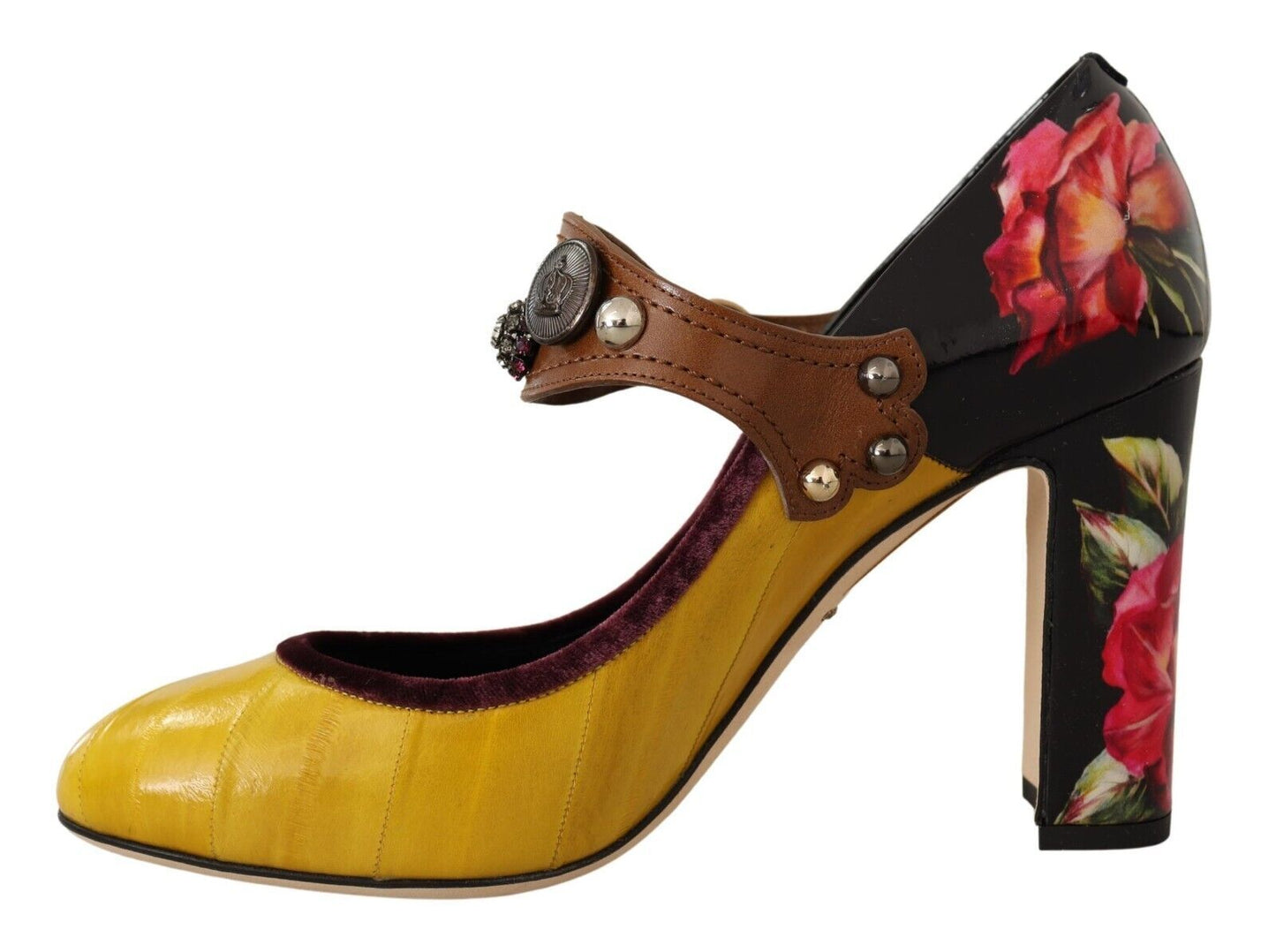 Dolce & Gabbana Elegant Floral Mary Jane Heels