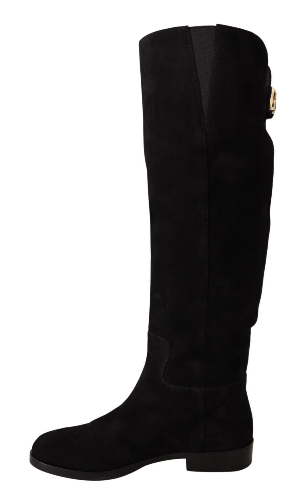 Dolce & Gabbana Elegant Black Suede High Rider Boots