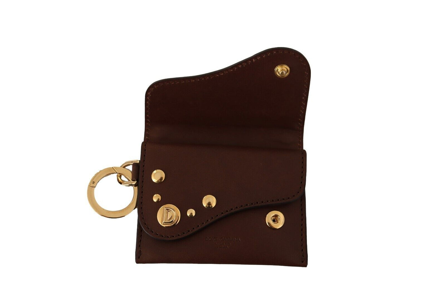 Dolce & Gabbana Elegant Leather Bifold Wallet & Keychain Set