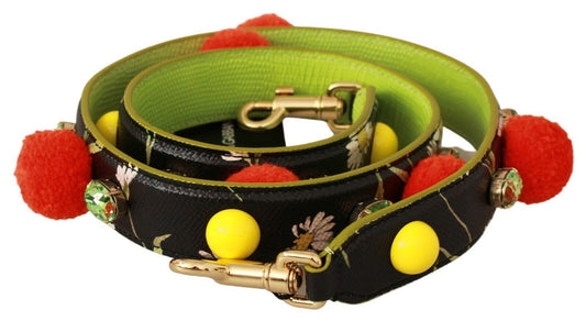 Dolce & Gabbana Embellished Multicolor Leather Shoulder Strap