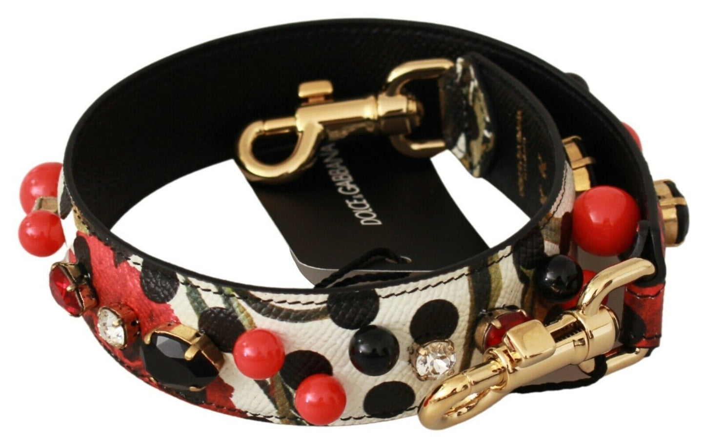 Dolce & Gabbana Embroidered Leather Shoulder Strap