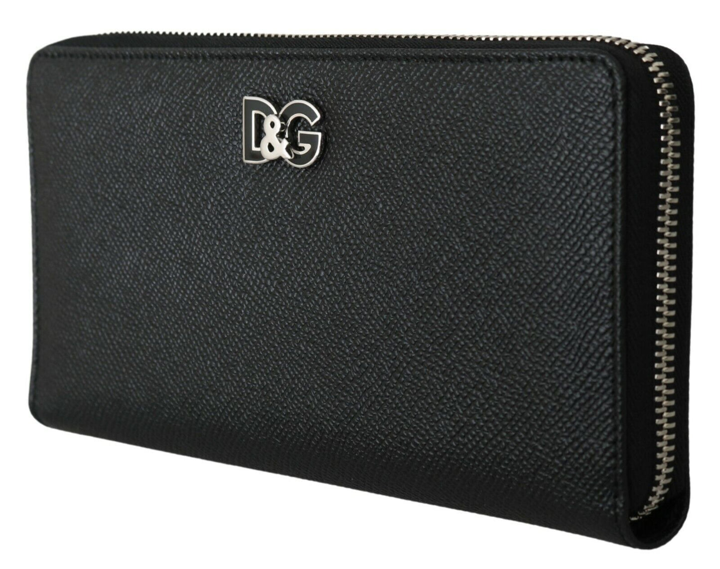 Dolce & Gabbana Elegant Black Leather Continental Wallet