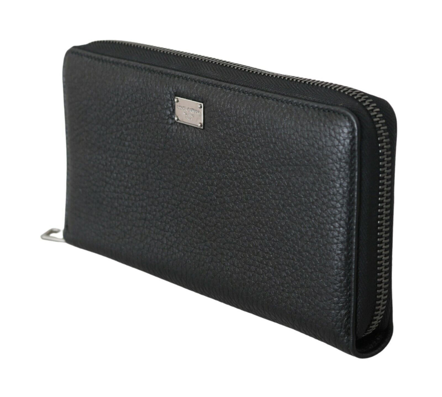 Dolce & Gabbana Elegant Black Leather Continental Wallet