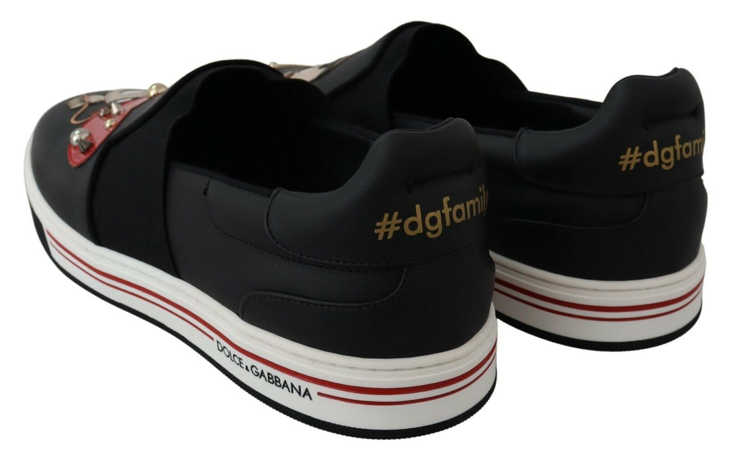 Dolce & Gabbana Elegant Black Leather Slip-On Loafers