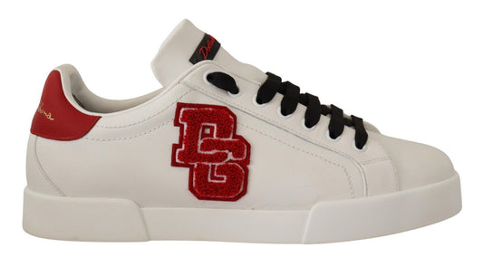 Dolce & Gabbana Elevate Your Style with Iconic White Leather Sneakers