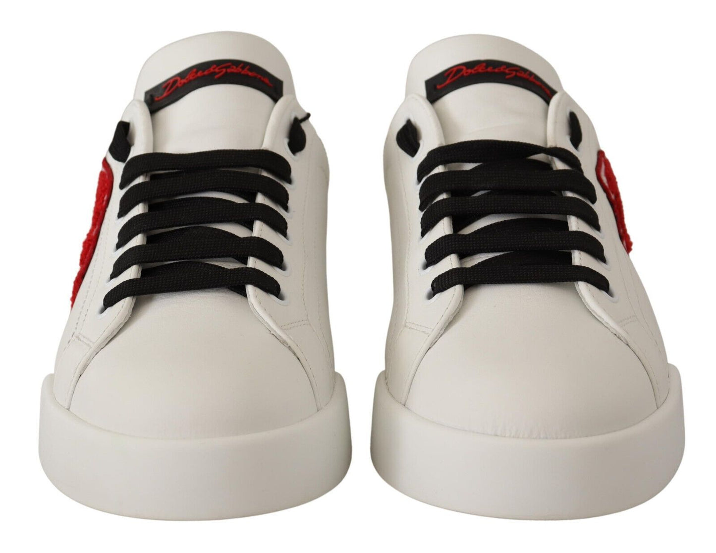 Dolce & Gabbana Elevate Your Style with Iconic White Leather Sneakers