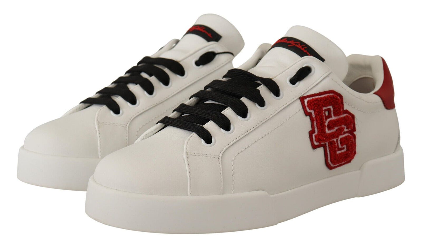 Dolce & Gabbana Elevate Your Style with Iconic White Leather Sneakers