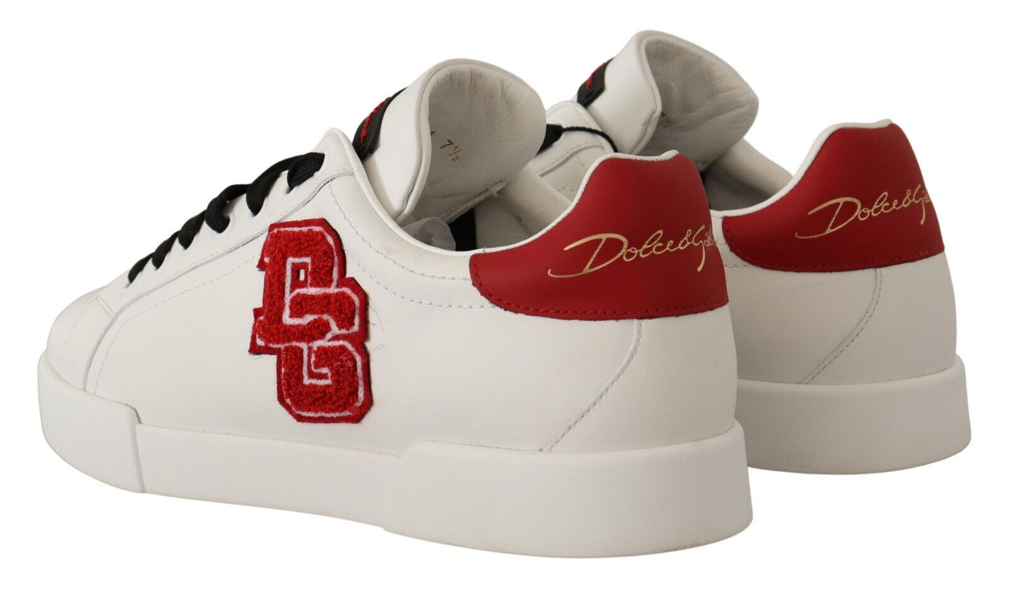 Dolce & Gabbana Elevate Your Style with Iconic White Leather Sneakers