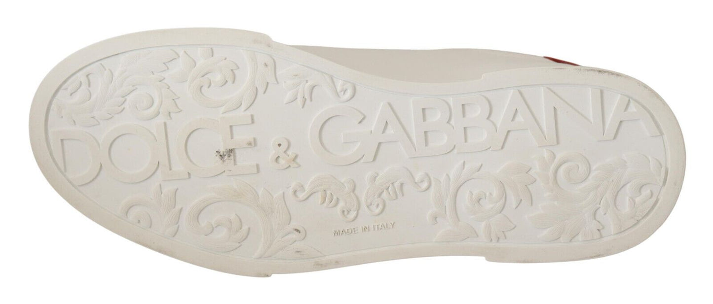 Dolce & Gabbana Elevate Your Style with Iconic White Leather Sneakers