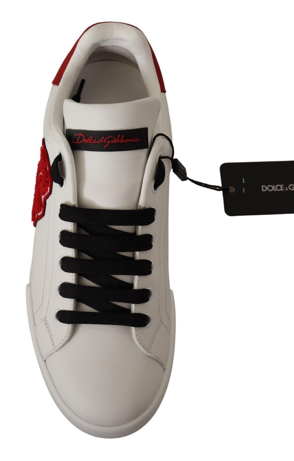 Dolce & Gabbana Elevate Your Style with Iconic White Leather Sneakers