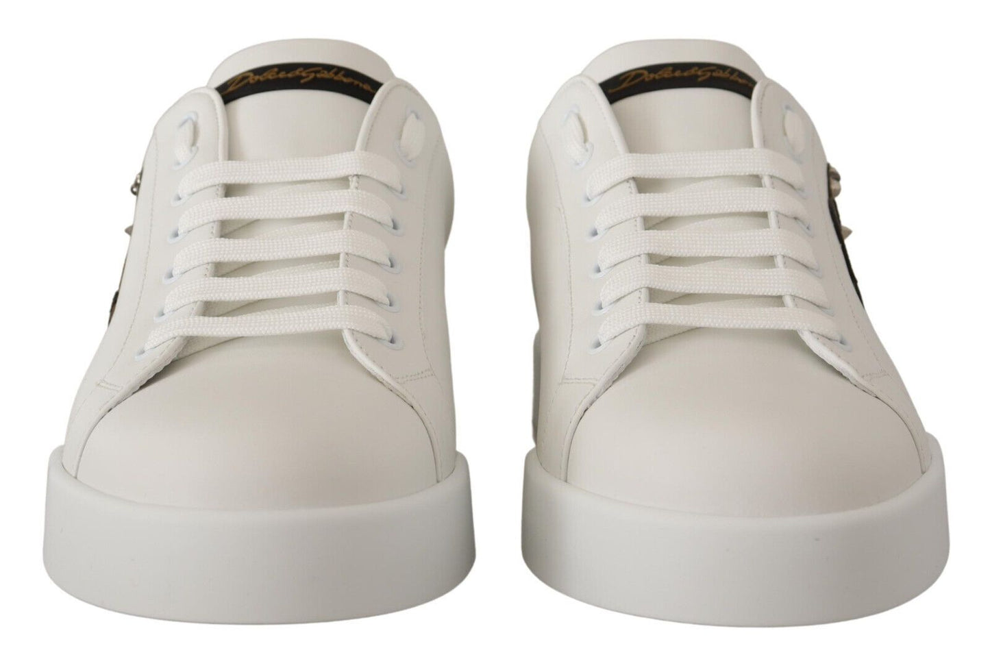 Dolce & Gabbana Heart Motive Leather Casual Sneakers